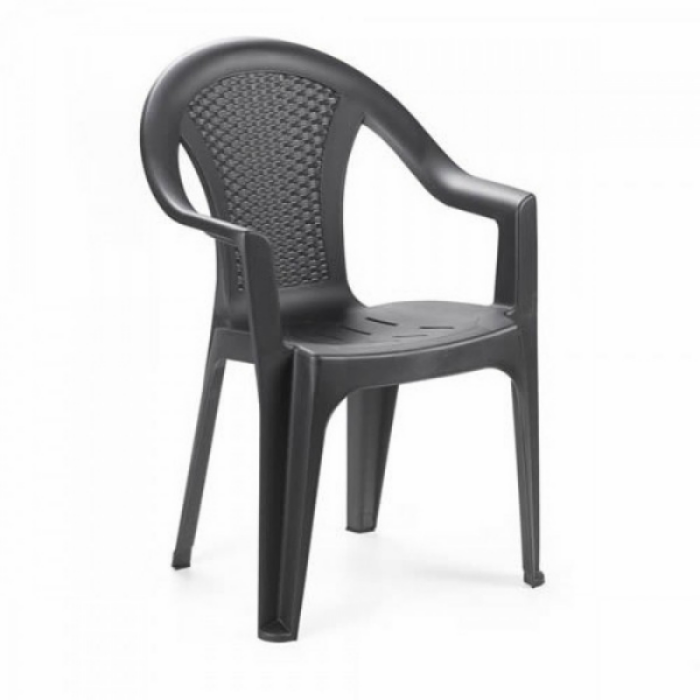 Baštenska stolica plastična siva Ischia