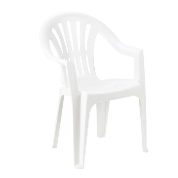 KONA Baštenska stolica plastična bela