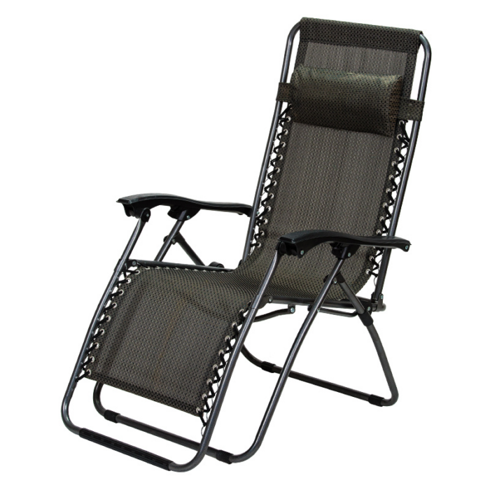 MESSINA Baštenska podesiva stolica – crno / siva